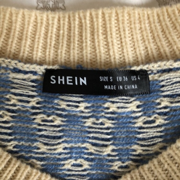Blue knitted Shein Sweater - Picture 2 of 2